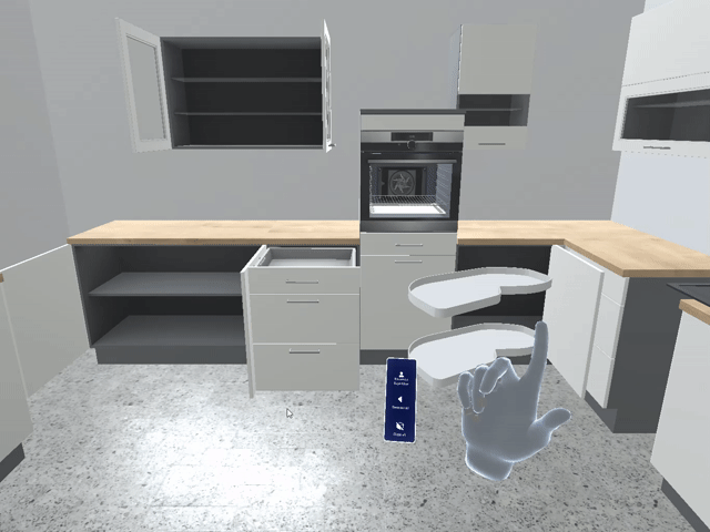 Prototype of a close all cabinets button